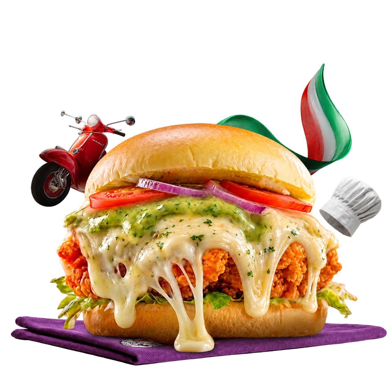 Burger Garlic Mozza