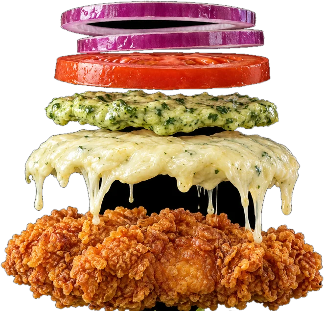 Burger au poulet frit croustillant Kaptain Fry