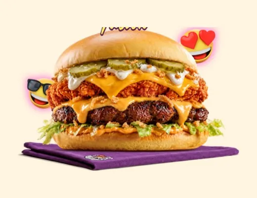 Crazy Fusion, burger au poulet frit Kaptain Fry