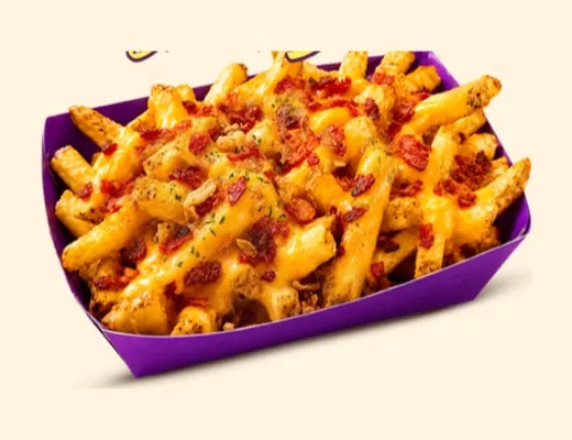 Loaded Cheddar Bacon, loaded fries au poulet frit Kaptain Fry