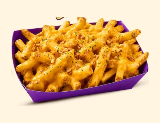 Loaded Cheddar, loaded fries au poulet frit Kaptain Fry