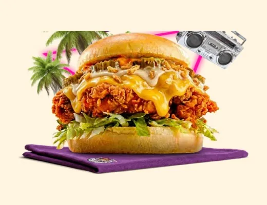South Beach, burger au poulet frit Kaptain Fry
