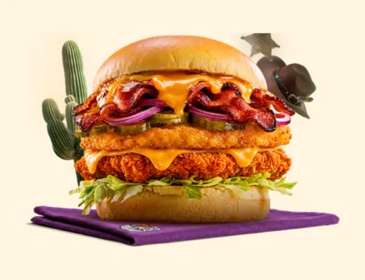 Wild West, burger au poulet frit Kaptain Fry
