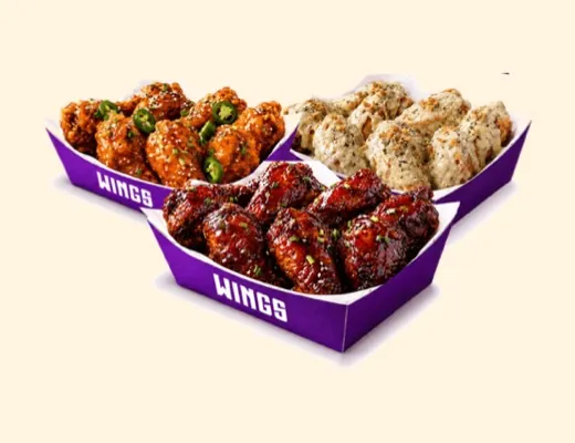 Wings Saucy x6, poulet frit saucy Kaptain Fry